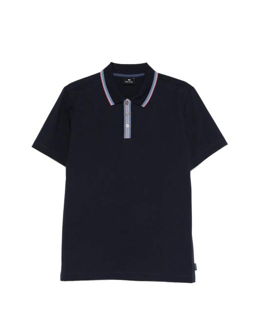 Paul Smith Blue Striped Polo Shirt for men