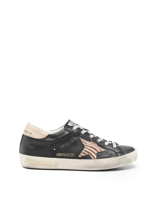 Golden Goose Deluxe Brand White Super-Star Lace-Up Sneakers