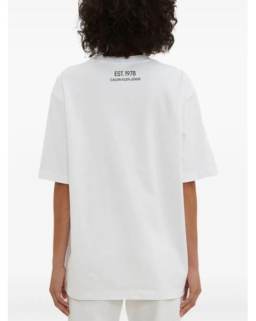 T-Shirt Modernist Calvin Klein en coloris White