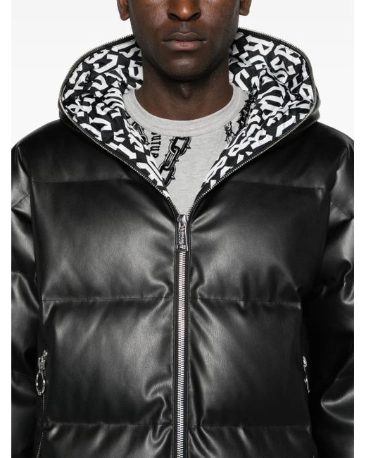 Plumífero Con Capucha Versace Jeans Couture de hombre de color Black