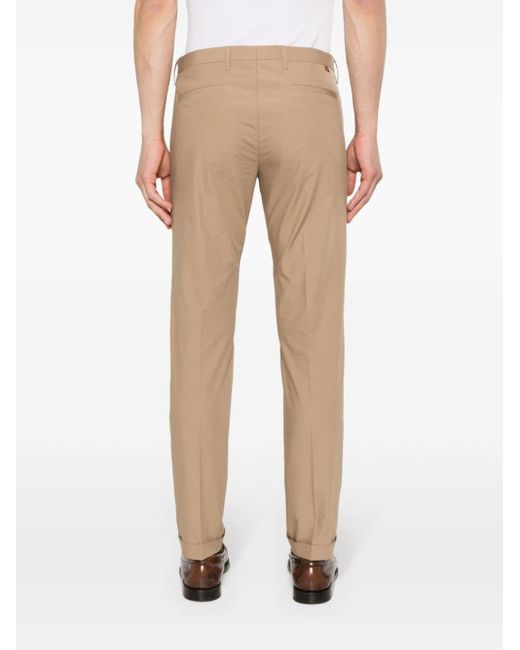 Paul Smith Natural Pressed-crease Cotton Trousers for men