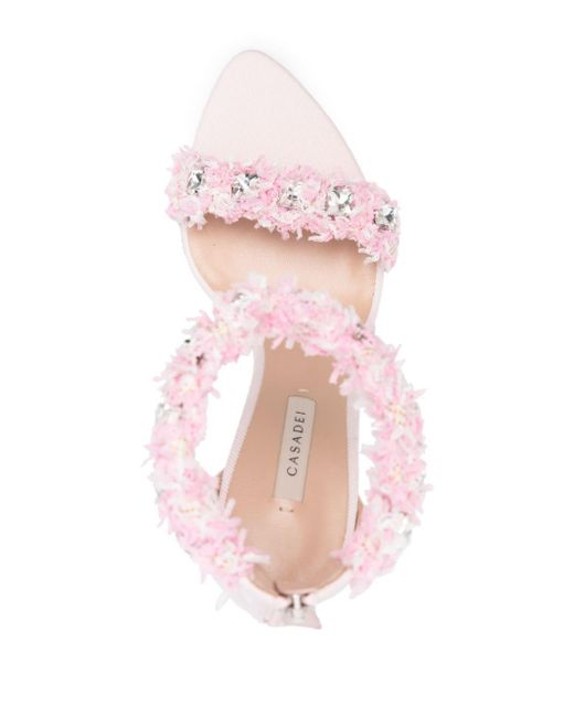 Casadei Pink Elsa 100mm Sandals