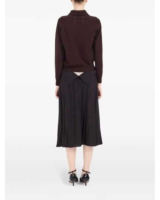 Haut Nervuré À Col Polo Maison Margiela en coloris Purple