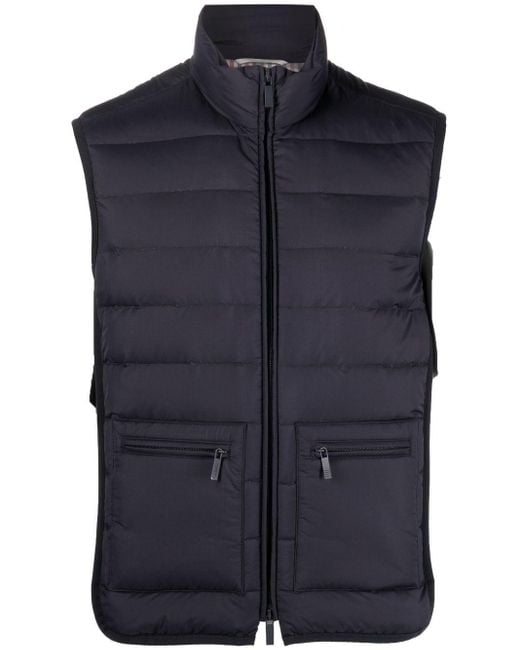 Thom Browne Blue Down-feather Padded Gilet for men