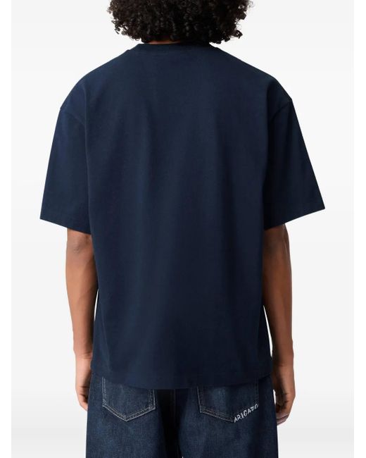 Axel Arigato Blue Annotate Graphic-Print T-Shirt for men