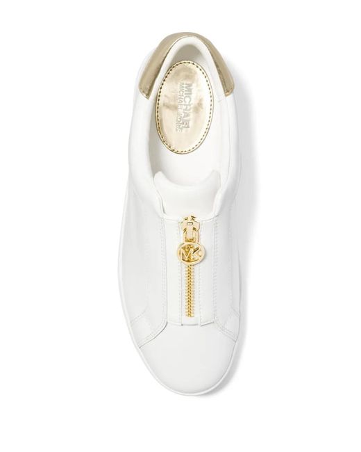 MICHAEL Michael Kors White Keaton Leather Sneakers