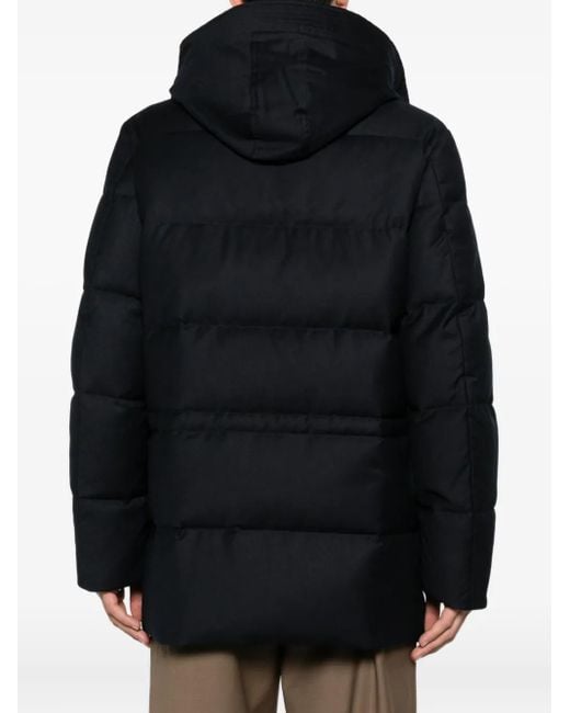 DUNO Gesteppte Kapuzenjacke in Black für Herren