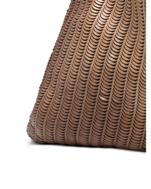 Reptile's House Brown Woven Leather Shoulder Bag