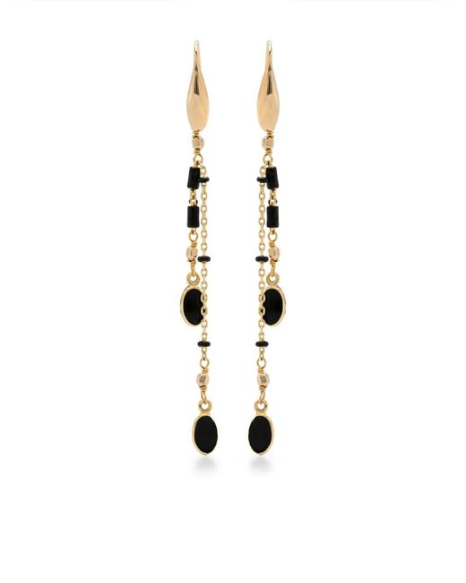 Isabel Marant White Casablanca-Tone Brass Drop Earrings