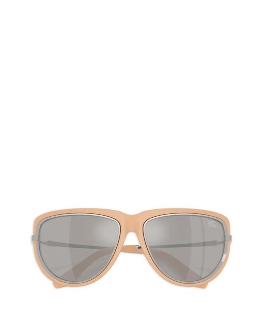 Burberry Gray Geometric-Frame Sunglasses