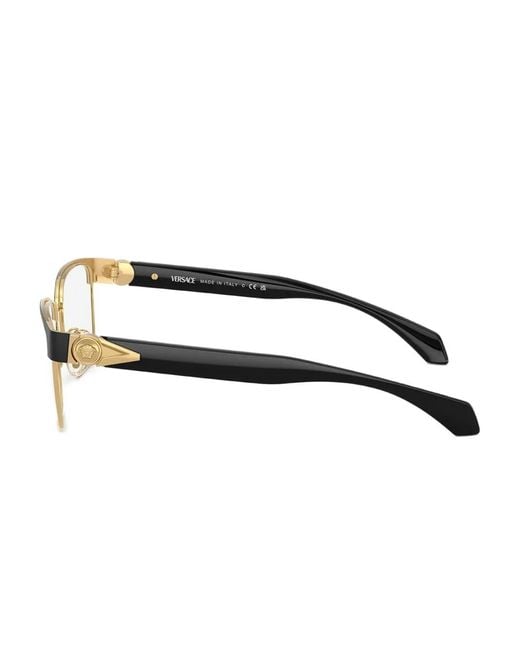 Versace Black Rectangle-Frame Glasses for men