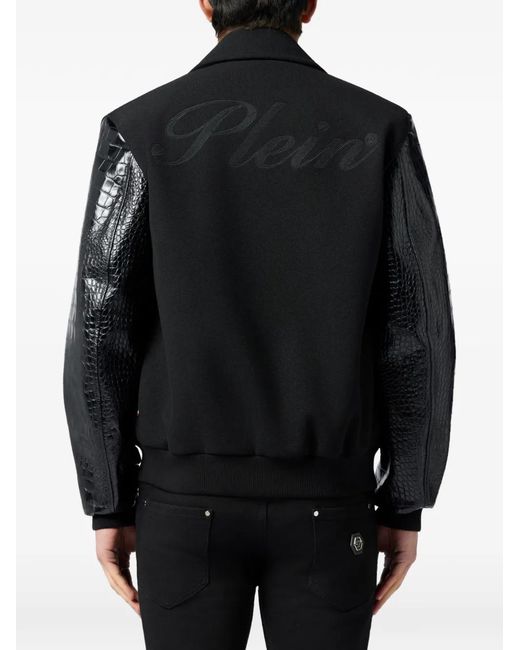 Philipp Plein Black Coster Bomber Jacket for men