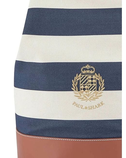 Paul & Shark Blue Striped Backpack for men