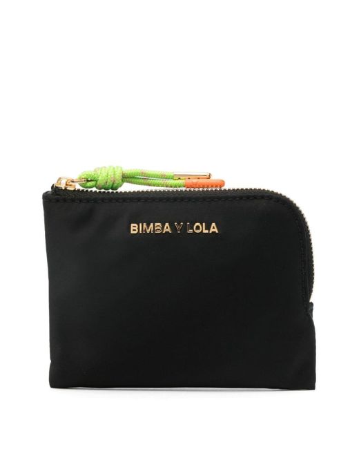Bimba Y Lola Black Logo Lettering Coin Purse