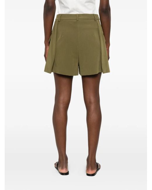 Imperial Green Layered Panel Shorts