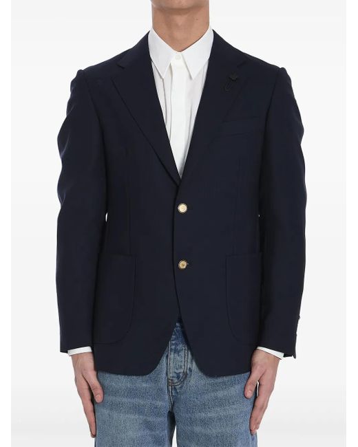 メンズ Lardini シングルジャケット Blue