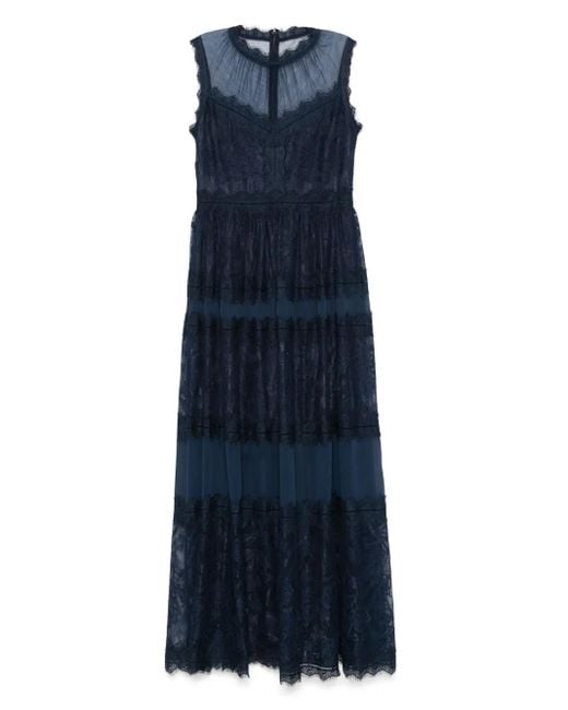 ERMANNO FIRENZE レース マキシドレス Blue