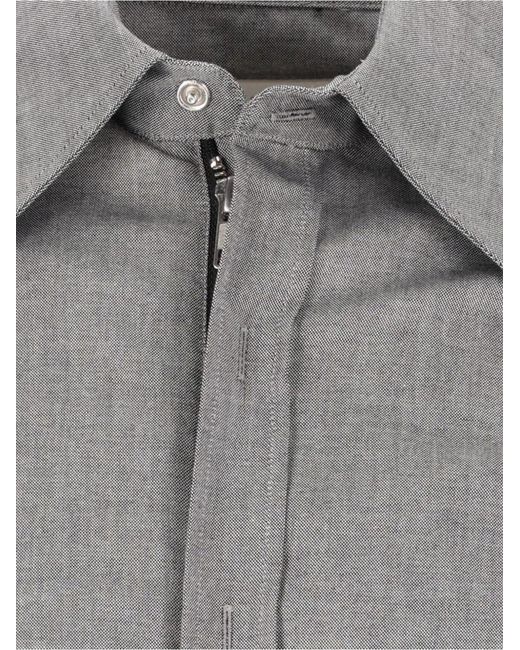 MM6 by Maison Margiela Gray Zip-Up Cotton Jacket for men
