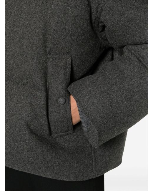 Totême  Gray Flannel Puffer Jacket