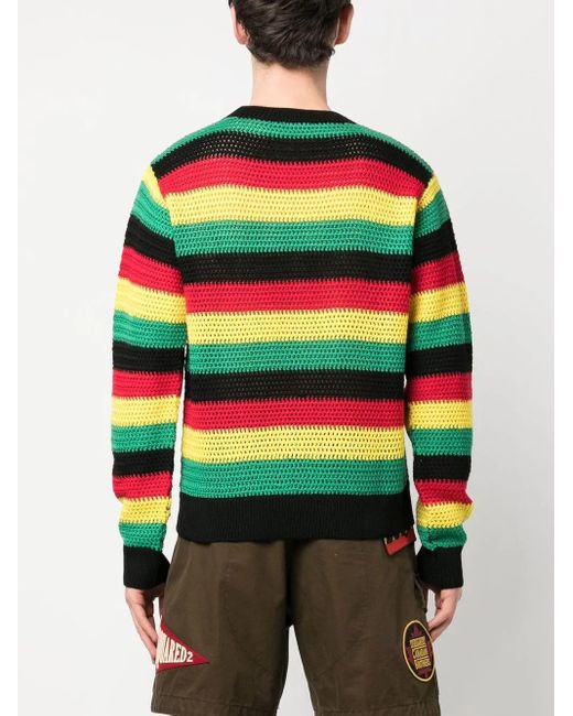 DSquared² Green Virgin-Wool Jumper for men
