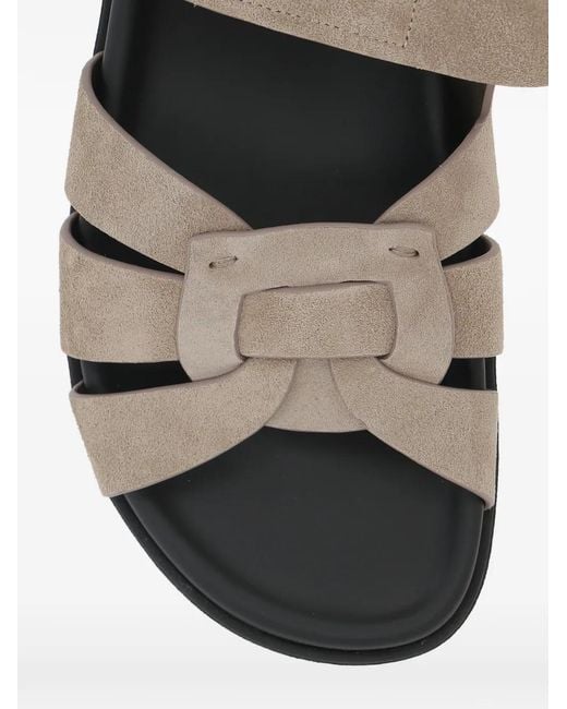 Doucal's White Matilde Leather Sandals