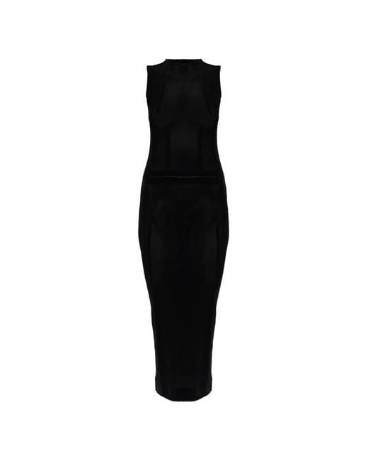 Issey Miyake Black Sleeveless Midi Dress