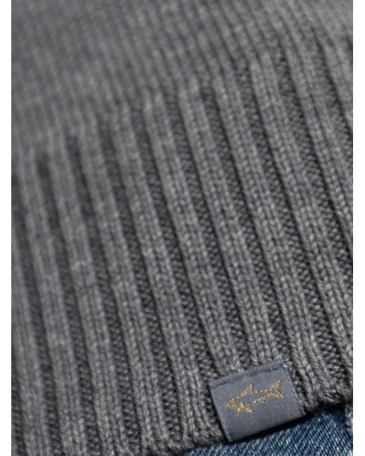 Paul & Shark Gray Turtleneck Sweater for men