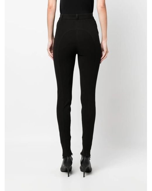 Stella McCartney Black Panelled Skinny-Cut Trousers