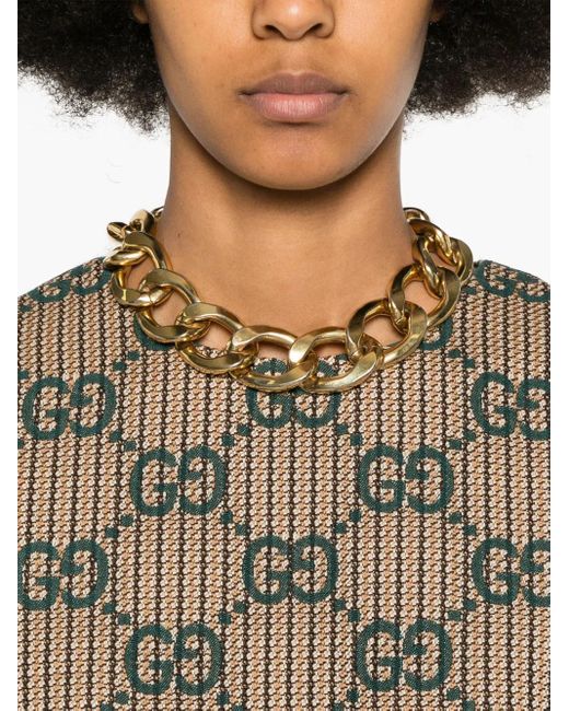 Gucci Brown Monogram-pattern Wool Mini Dress