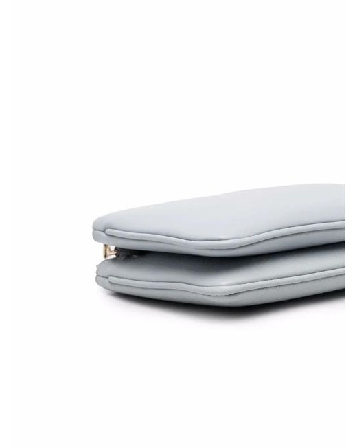 Furla Gray Embossed Logo Crossbody Bag