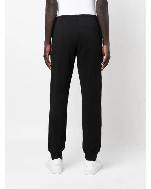 Moschino Black Logo-Print Track Pants for men