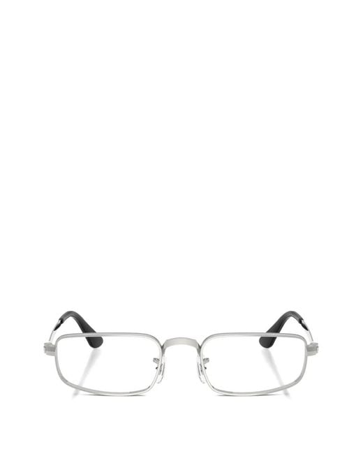 Ray-Ban White Brille Mit Eckigem Gestell