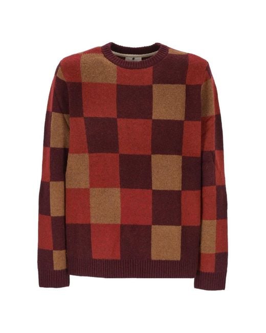 Anerkjendt Red Check-Pattern Sweater for men