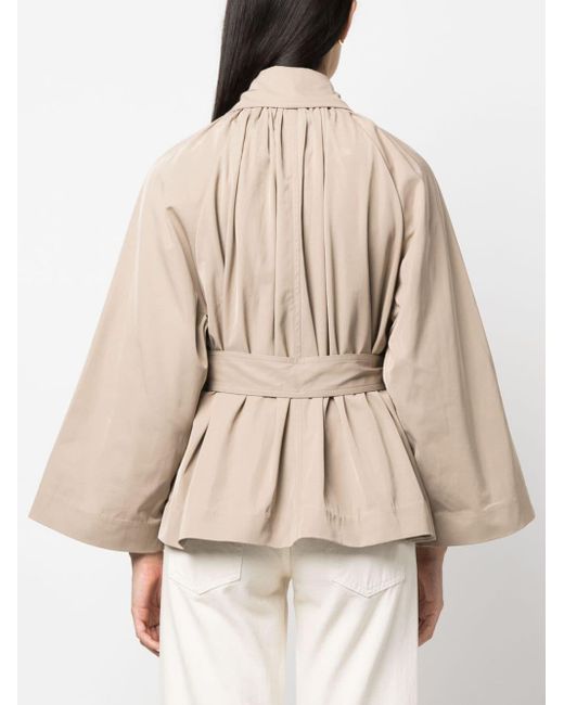Ba&sh Isma Tied-waist Trench Jacket in Natural | Lyst