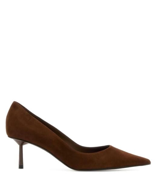 Le Silla Brown 60Mm Bella Suede Pointed-Toe Pumps