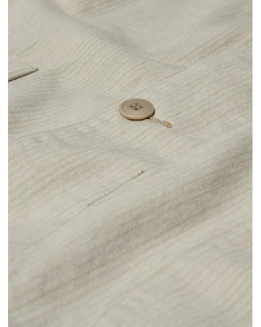 TAIGA TAKAHASHI White Sack Striped Blazer for men