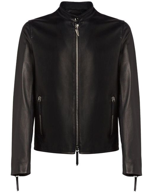Giuseppe Zanotti Black Oscar Leather Jacket for men
