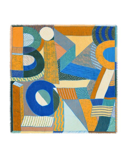 Bimba Y Lola Blue Mix-Print Shawl