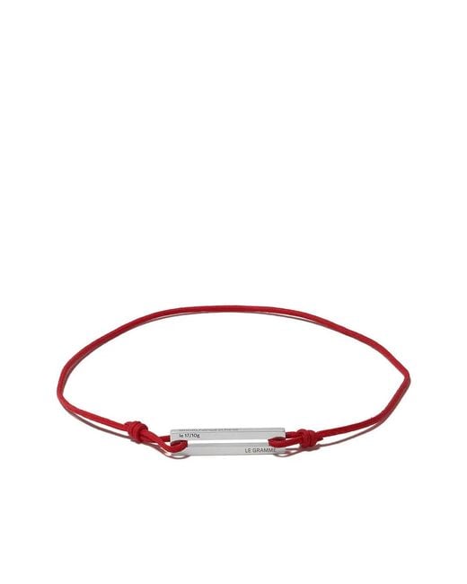 Le Gramme Red 17/10G Cord Bracelet