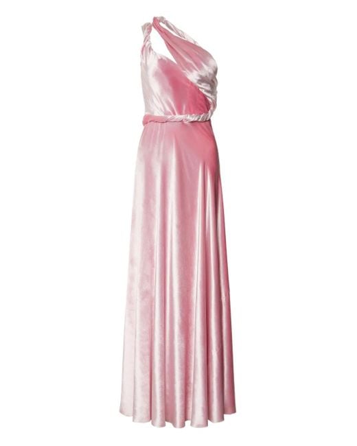 Alberta Ferretti ベルベット ドレス Pink