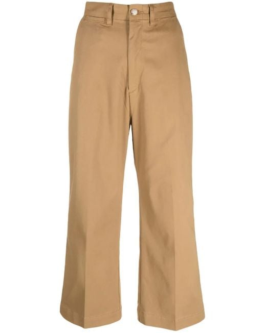 Polo Ralph Lauren Natural Wide-Leg Cotton Trousers