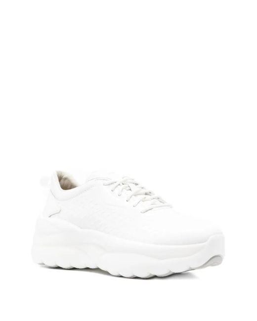 Geox White Lace-Up Sneakers