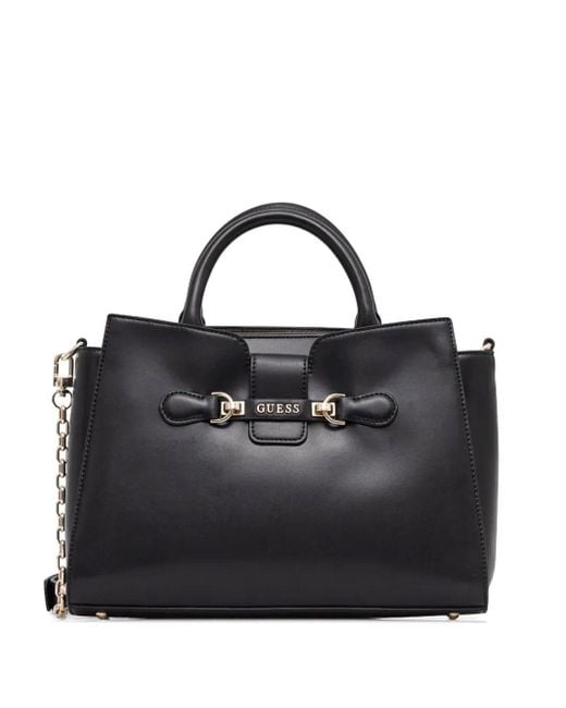 Guess Black Faux-Leather Tote Bag