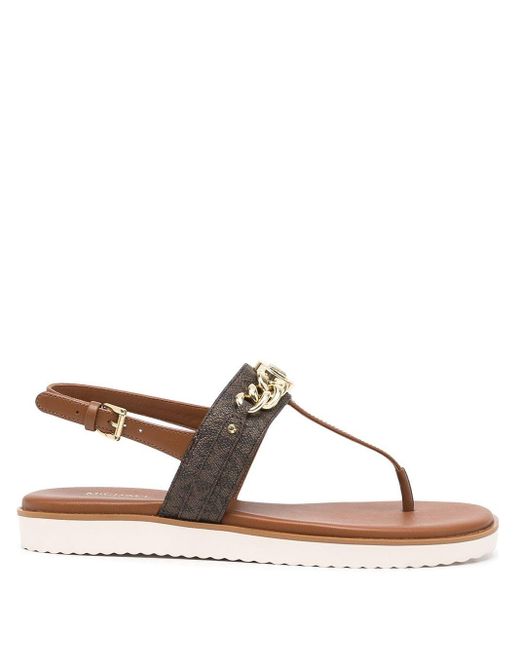 Sandalias Roxane con tira para el dedo MICHAEL Michael Kors de Cuero de  color Marrón | Lyst