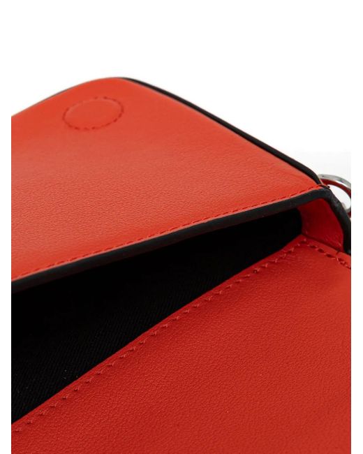 Karl Lagerfeld Red Logo-Plaque Cross Body Bag