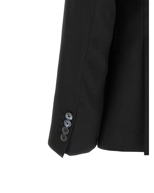 Pal Zileri Black Double-Breasted Wool Suit for men
