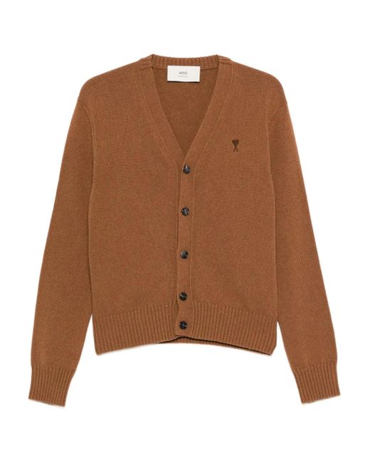 Cardigan Ami De Coeur di AMI in Brown da Uomo