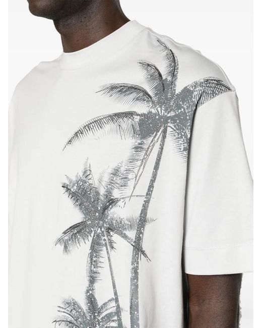 Emporio Armani White Logo Cotton T-Shirt for men