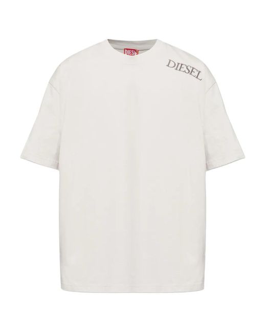 T-Shirt À Logo Brodé DIESEL pour homme en coloris White