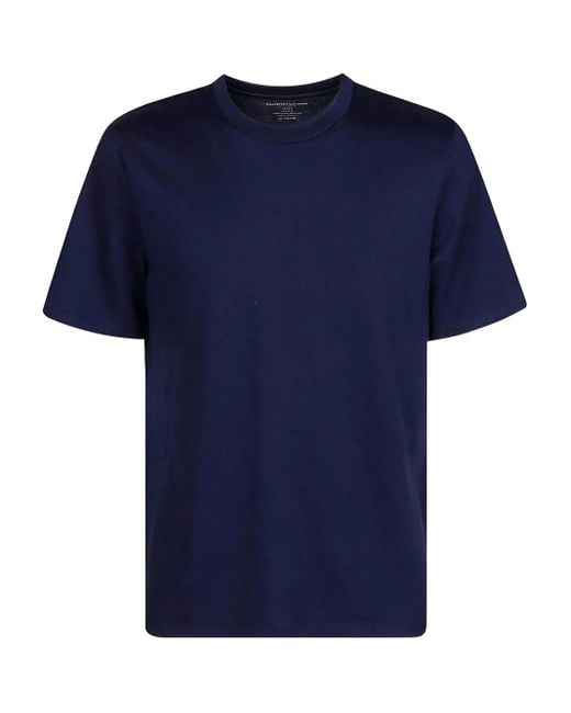 Camiseta de algodón de manga corta Majestic Filatures de hombre de color Blue
